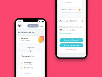 Manage Subscription Sneak Peek 👀 blood test customize health healthcare illustration london package subscription test thriva uk