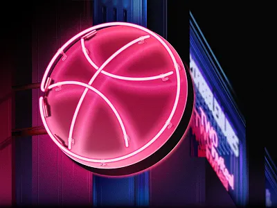 dribbble architecture color dribbble illustration light neon night sign vector