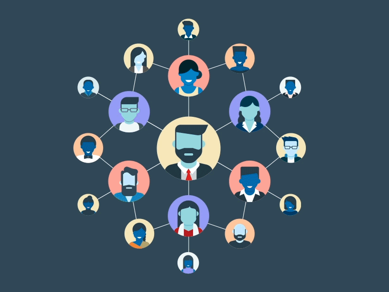Connect to opportunity avatar connect illustration linkedin lottie motion network people
