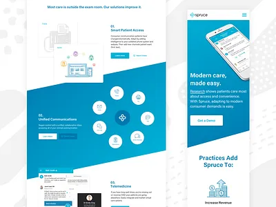 Spruce Care Messenger Website (v2.0) healthcare homepage landing marketing site san francisco spruce spruce health startup ui ui design web design website