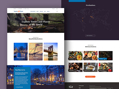 eZ Platform CMS - Demo Website cms cuisines food homepage landing page travel ui ux website world