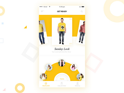 Wardrobe Assistant assistant app clean ui cloths collection gallery images home screen ios app simple designs swipe design ui designer mumbai wardrobe app