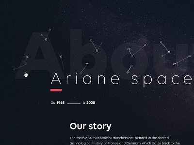 Airbus Safran - Design proposal airbus ariane design proposal space ui ux webdesign website