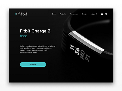 Fitbit Landing Page ecommerce fitbit fitness landing page ui user experience ux uxui web design