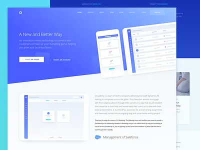 Inner Service Page Design for Marketing Website advertising analytics communication marketing optimization platform product targeting ui ux zajno technology