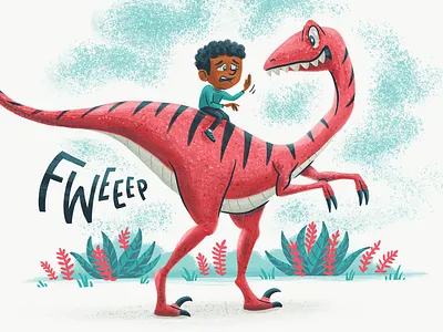 What do you call a dinosaur fart? children dinosaur illustration joke kids