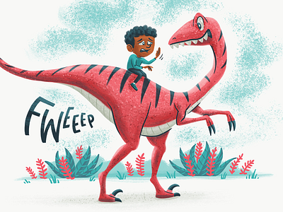 What do you call a dinosaur fart? children dinosaur illustration joke kids