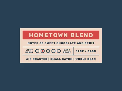 Hometown Labels branding coffee coffee bag coffee label hometown label lockup logo packaging roast sticker
