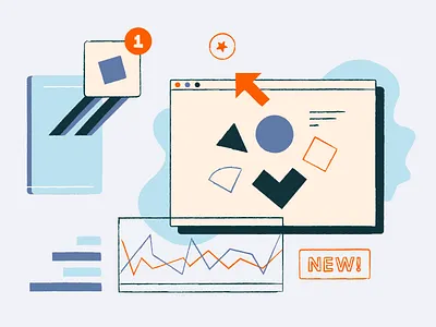 Zendesk Blog Illustration blog illustration product launch shapes textures