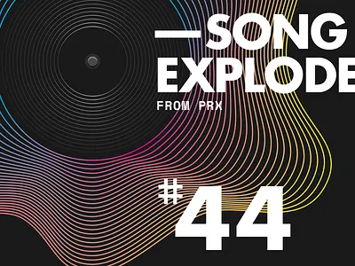 Song Exploder — #44 design futura lines music podcast poster record song song exploder typography waves