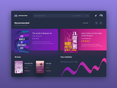 Bookstore app application book colors design guides interface material store ui user ux