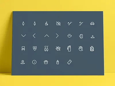 Icon Designs for Museum Wayfinding icon icon pack icon set icons line icon museum wayfinding