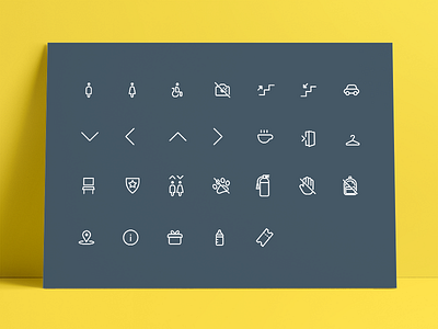Icon Designs for Museum Wayfinding icon icon pack icon set icons line icon museum wayfinding