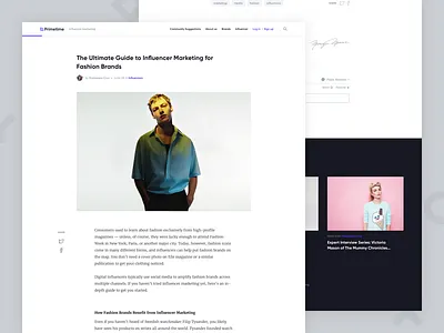 Primetime - Blog post blog blue clean desktop fashion gilroy images interface merriweather significa ui white