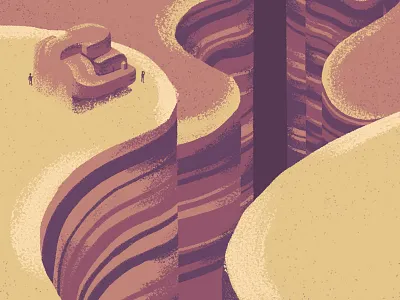 Ancient Canyon ancient character desert drawing epic illustration landscape painting retro sand sculpture texture