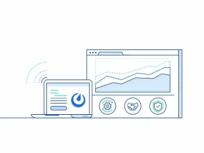 Productivity Engagement and Security app comunication design engagement illustration interface messaging mobile productivity security signal technology
