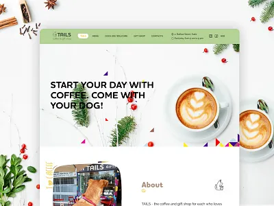 TAILS. Coffee and gift shop in Haifa, Israel cafedog coffeeshop tails