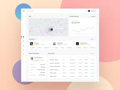 Vehicle Dashboard - light version admin panel analytics android car chart charts creative design dashboard desktop illustration ios landing page mobile app product responsive ui ux vehicle web design web