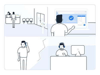 Customer Journey Illustrations Part 2 chat customer illustration journey pisano presentation