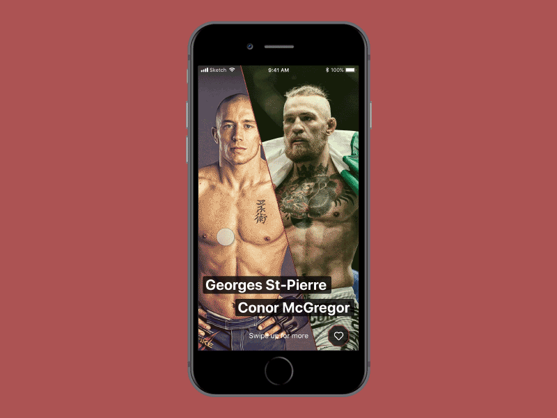 squareOff flinto ios mma prototype ufc uiux