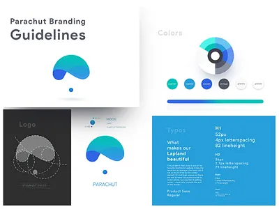 Parachut Branding branding gradient illustration landing logo website