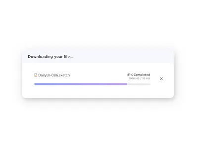 Daily UI #086 - Progress Bar 086 daily ui downloading progress bar