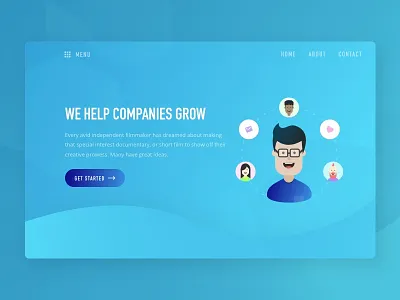 Visual Exploration agency best shot blue clean dribbble exploration header ui ux visual web