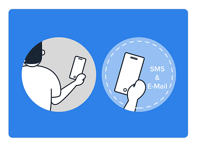 E-Mail and SMS Notification Illustration chat email illustration notification phone pisano sms