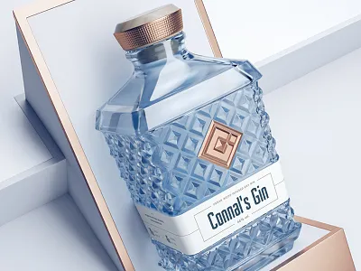 Connal's Gin / Packaging & Branding bottle branding gin glass logotype packaging paper pattern sketch typography