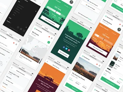 Reforestum Mobile Grid! apercu dashboard empty footer forest gallery green mobile orange responsive significa ui