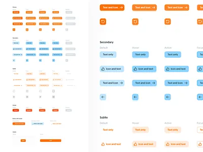 Buttons Style Guide, Kitt : Ornikar Design System buttons design system icons loader states style guide ui kit