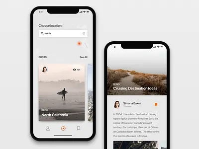 Roads blog mobile app application blog carpds ios iphone iphonex mobile outdoor travel ui ux