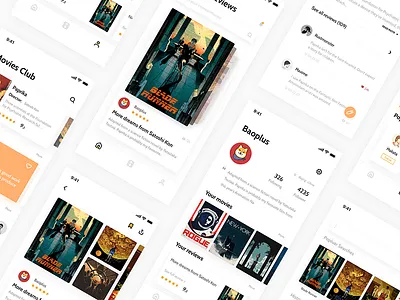 Movie Reviews | All Interface app card ios11 iphonex kit mobile movie ui