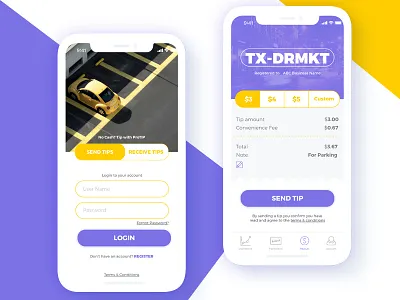 Tip App WIP app interface tip uiux