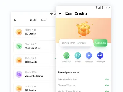 Referrals credits link referrals share social