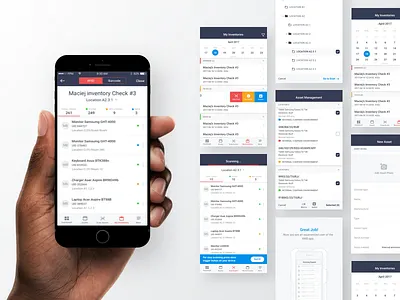 Inventory Application calendar clean interface ios ios design material design scanning stock user experience design user interface design ux ui
