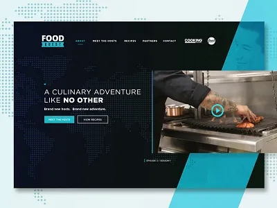Landing Page // Food Network + Cooking Channel cooking food homepage landing page marketing modern promo website