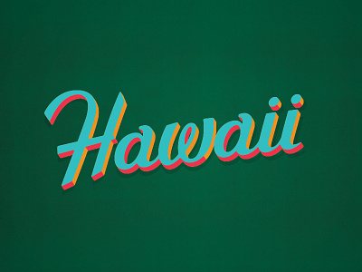 Hawaii Script custom type festival hawaii hot luck lettering script tiki tiki party typography