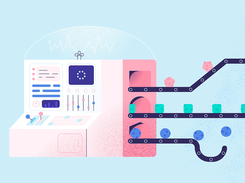 Sorting Machine by Annie Lin for Fjord Austin on Dribbble