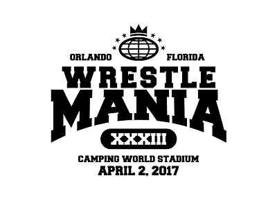 Wrestlemania T Shirt designs badge logo orlando tshirt wrestlemania wrestling