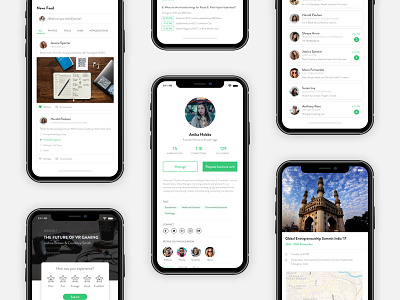 Global Entrepreneurship Summit (GES) ios app app feed feedback interaction ios iphone iphonex message networking profile schedule ui