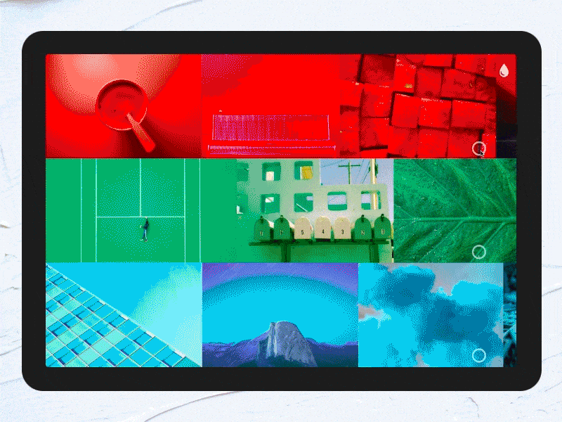 Color Mixer - RGB animation color design interaction landing page mockup principle ui ux
