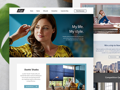 Luxaflex Home Page agency blinds decor design digital home interactive interiors outpost ui ux web design