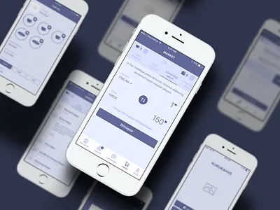 KuruKahve Fortune-Teller App Wireframes android app design interface ios mobile presentation purple ui ux wireframe wireframes