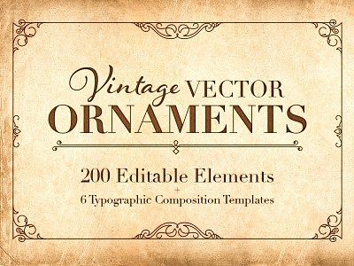 Vintage Vector Ornaments ornaments vintage