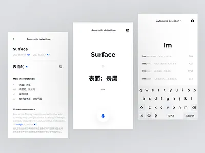 Translator app iphone layout search translate translator ui ux