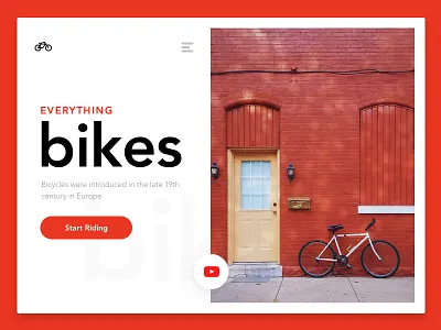 Header Concept - Bicycle design header header design ui ux