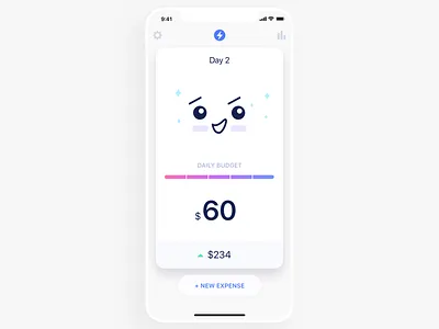 iOS 11 app - Daily budget (WIP) app apple budget clean emoji ios11 iphonex progress