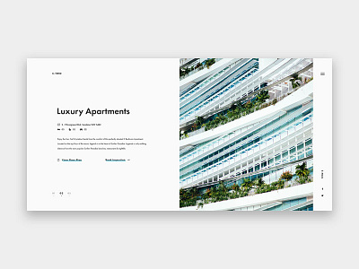 Luxury Apartments accomodation apartments hotel interface landing layout minimal modern realestate ui ux website