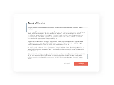 Daily UI #089 - Terms of Service daily ui legal modal pop up
